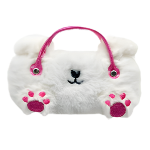 Kids Sunglasses Case Kitten White Pink
