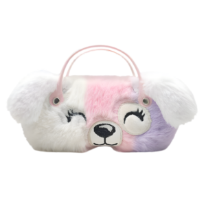 Kids Sunglasses Case Puppy White Pink Violet